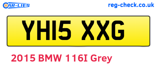 YH15XXG are the vehicle registration plates.