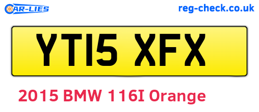 YT15XFX are the vehicle registration plates.