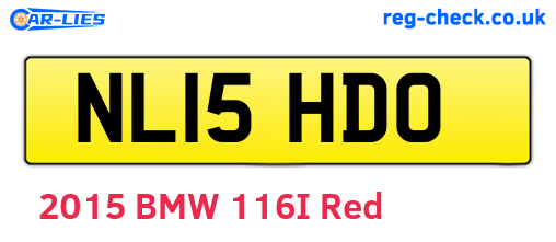 NL15HDO are the vehicle registration plates.