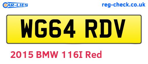 WG64RDV are the vehicle registration plates.