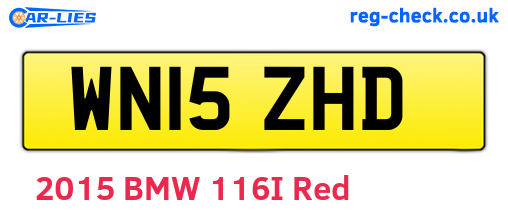 WN15ZHD are the vehicle registration plates.
