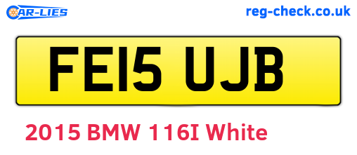 FE15UJB are the vehicle registration plates.