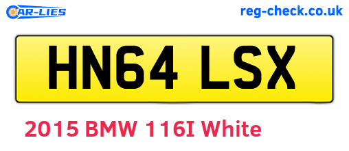HN64LSX are the vehicle registration plates.