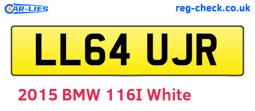 LL64UJR are the vehicle registration plates.