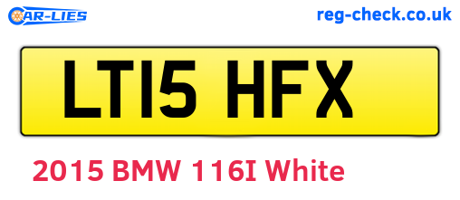 LT15HFX are the vehicle registration plates.