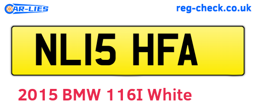 NL15HFA are the vehicle registration plates.