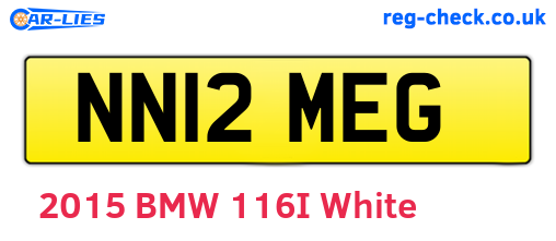 NN12MEG are the vehicle registration plates.