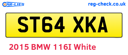 ST64XKA are the vehicle registration plates.