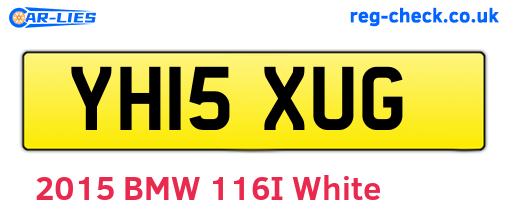 YH15XUG are the vehicle registration plates.