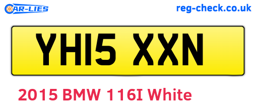 YH15XXN are the vehicle registration plates.