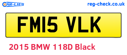 FM15VLK are the vehicle registration plates.