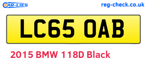 LC65OAB are the vehicle registration plates.