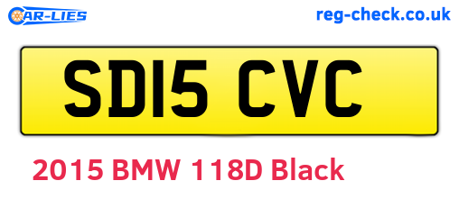 SD15CVC are the vehicle registration plates.