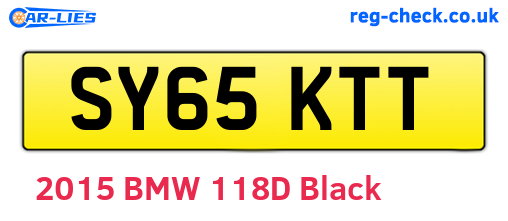SY65KTT are the vehicle registration plates.
