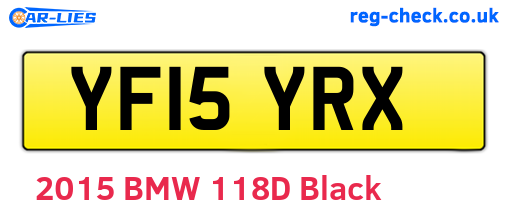 YF15YRX are the vehicle registration plates.