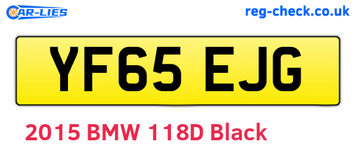 YF65EJG are the vehicle registration plates.