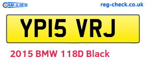YP15VRJ are the vehicle registration plates.