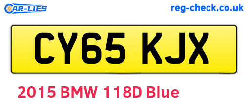 CY65KJX are the vehicle registration plates.