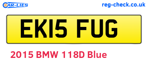 EK15FUG are the vehicle registration plates.