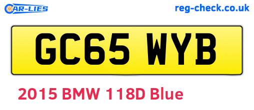 GC65WYB are the vehicle registration plates.