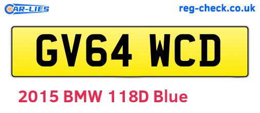 GV64WCD are the vehicle registration plates.