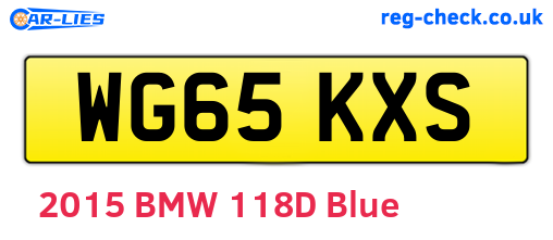 WG65KXS are the vehicle registration plates.