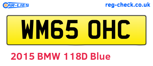 WM65OHC are the vehicle registration plates.