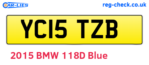 YC15TZB are the vehicle registration plates.