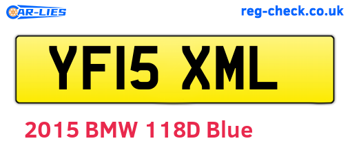 YF15XML are the vehicle registration plates.
