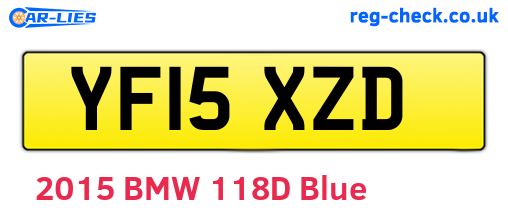 YF15XZD are the vehicle registration plates.