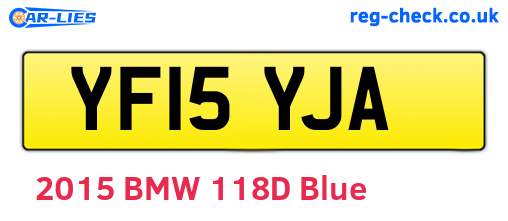 YF15YJA are the vehicle registration plates.