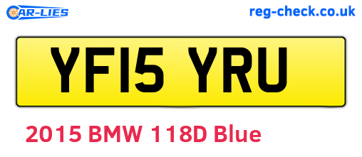 YF15YRU are the vehicle registration plates.