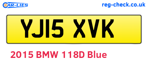 YJ15XVK are the vehicle registration plates.