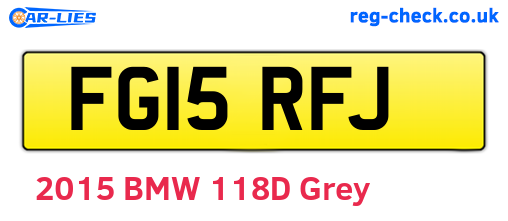 FG15RFJ are the vehicle registration plates.