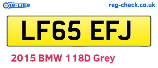 LF65EFJ are the vehicle registration plates.