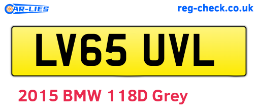 LV65UVL are the vehicle registration plates.