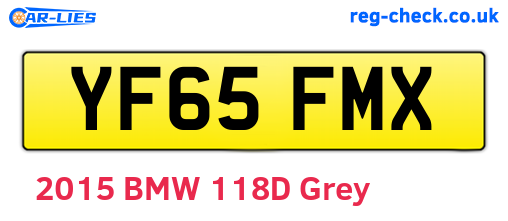 YF65FMX are the vehicle registration plates.