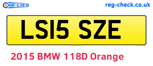 LS15SZE are the vehicle registration plates.