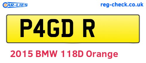 P4GDR are the vehicle registration plates.