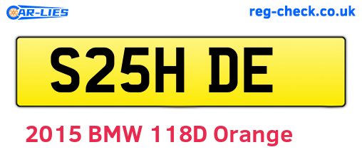 S25HDE are the vehicle registration plates.