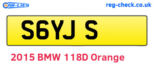 S6YJS are the vehicle registration plates.