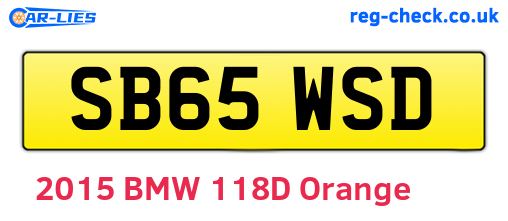 SB65WSD are the vehicle registration plates.