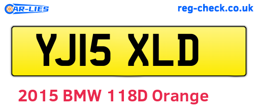 YJ15XLD are the vehicle registration plates.