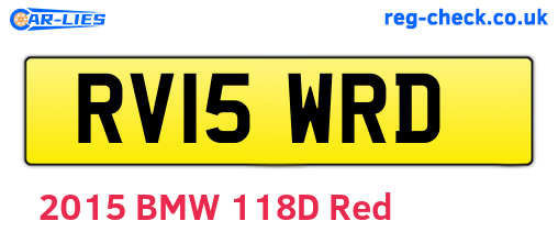 RV15WRD are the vehicle registration plates.