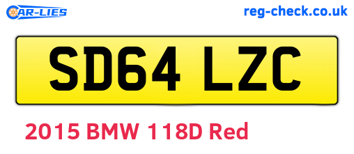 SD64LZC are the vehicle registration plates.