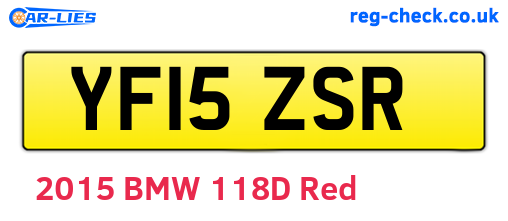 YF15ZSR are the vehicle registration plates.