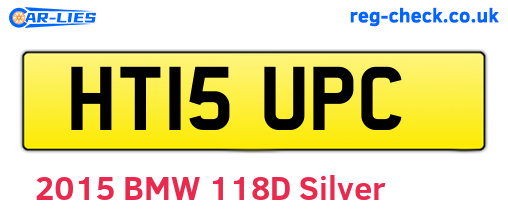 HT15UPC are the vehicle registration plates.
