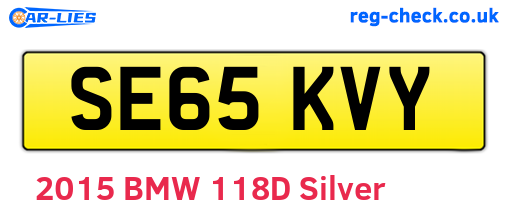 SE65KVY are the vehicle registration plates.