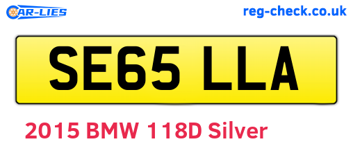 SE65LLA are the vehicle registration plates.