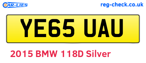 YE65UAU are the vehicle registration plates.